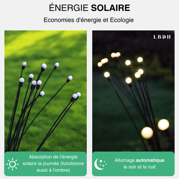 LAMPE SOLAIRE DE JARDIN EFFET LUCIOLE