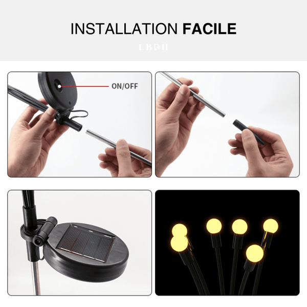 LAMPE SOLAIRE DE JARDIN EFFET LUCIOLE
