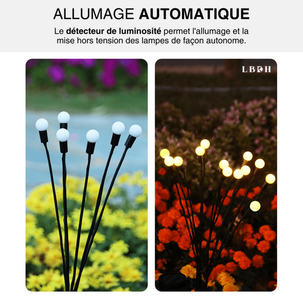 LAMPE SOLAIRE DE JARDIN EFFET LUCIOLE