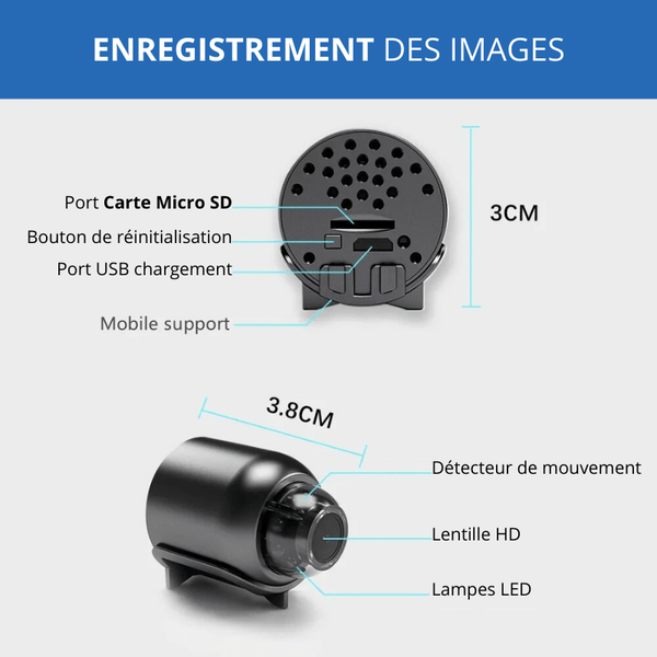 Caméra de surveillance interieur / exterieur Mini Camera Espion