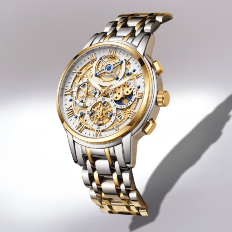 Montre Squelette Chronographe Luxe or