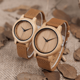 MONTRE EN BOIS DUO HOMME FEMME