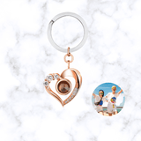 PORTE CLÉ PHOTO PERSONNALISÉ COEUR ET STRASS