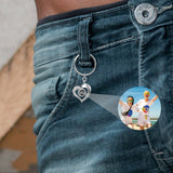 PORTE CLÉ PHOTO PERSONNALISÉ COEUR ET STRASS