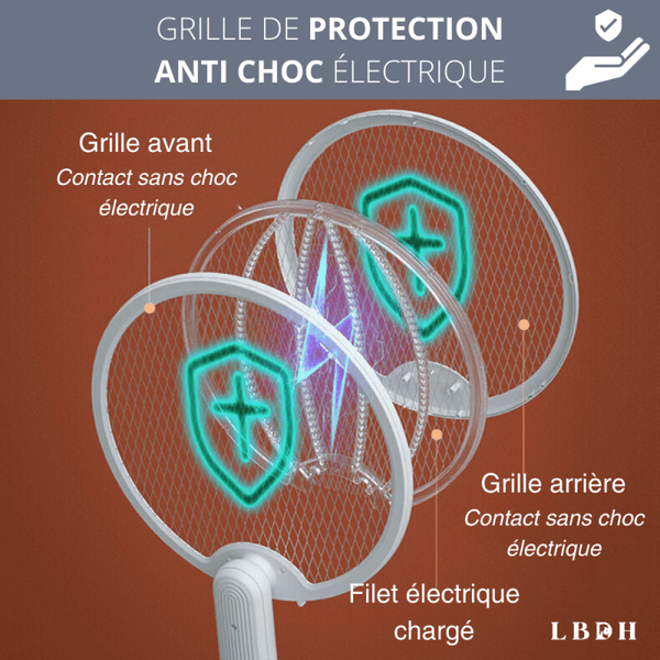 Raquette électrique anti moustiques – Stock de cadeaux