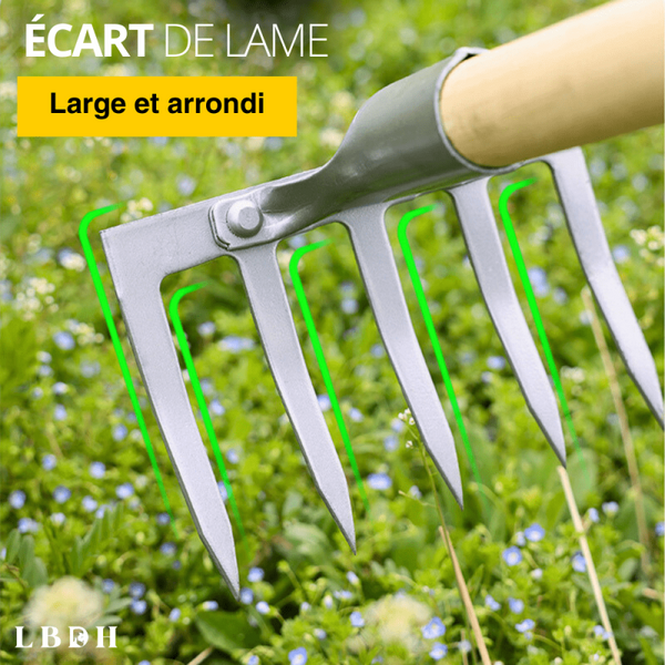 Rateau de jardin polyvalent