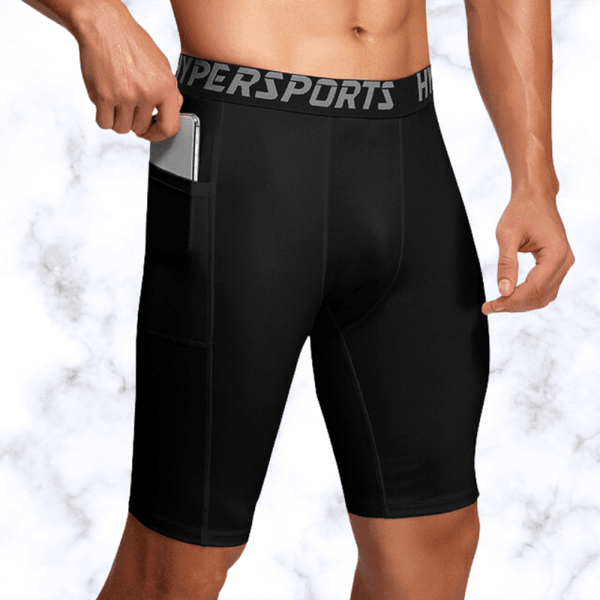 Short de compression noir pour Homme 