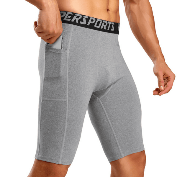 Short de compression Gris pour Homme 