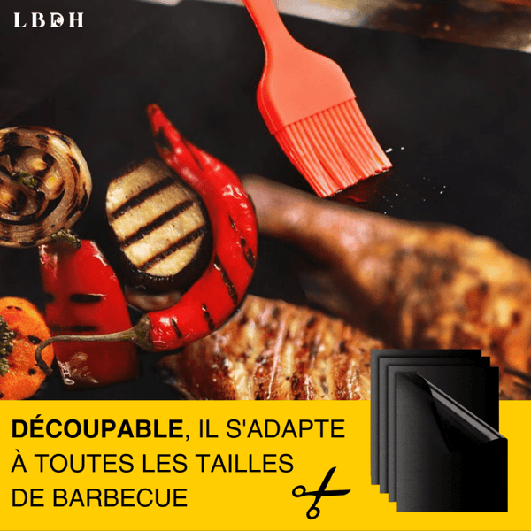 Tapis de barbecue 97*127CM Tapis de protection de sol pour barbecue Tapis  de barbecue et plancha