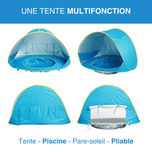 TENTE ANTI UV DE PLAGE POUR BEBE AVEC PISCINE