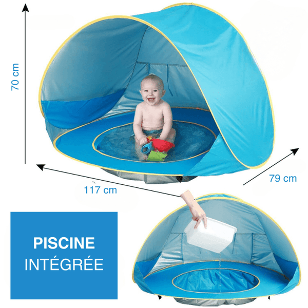 TENTE ANTI UV DE PLAGE POUR BEBE AVEC PISCINE