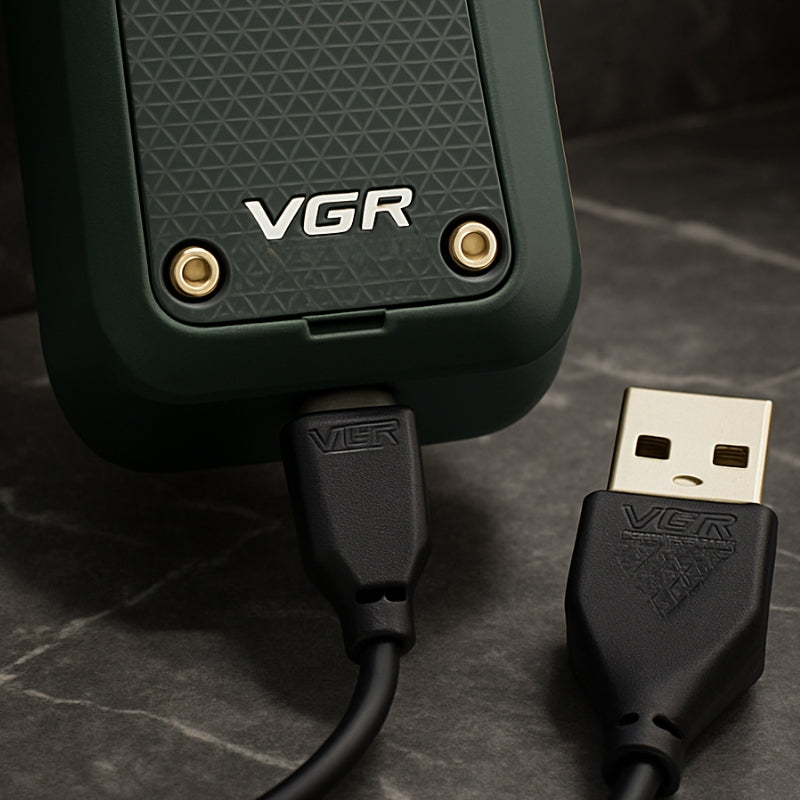 Tondeuse barbe homme compacte avec recharge USB