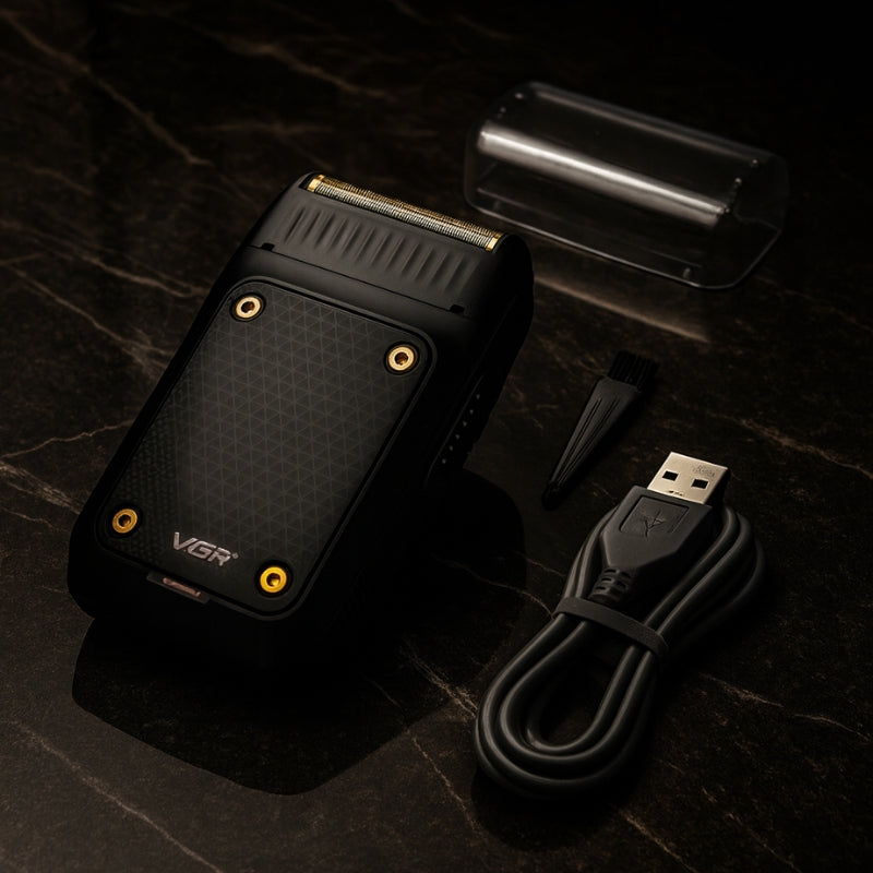 Tondeuse barbe homme electrique avec accessoires USB