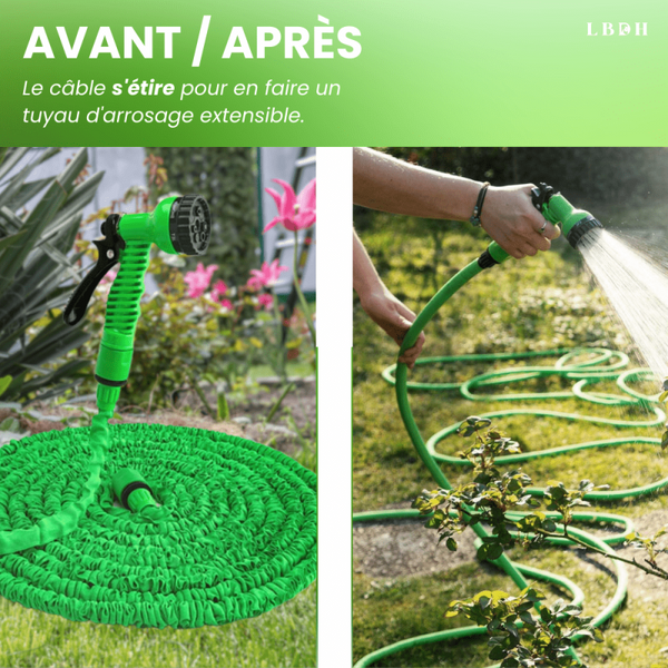 TUYAU D'ARROSAGE EXTENSIBLE SOLIDE