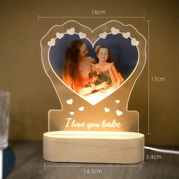 Veilleuse Lampe Personnalisée avec Photo et Texte – La Boutique