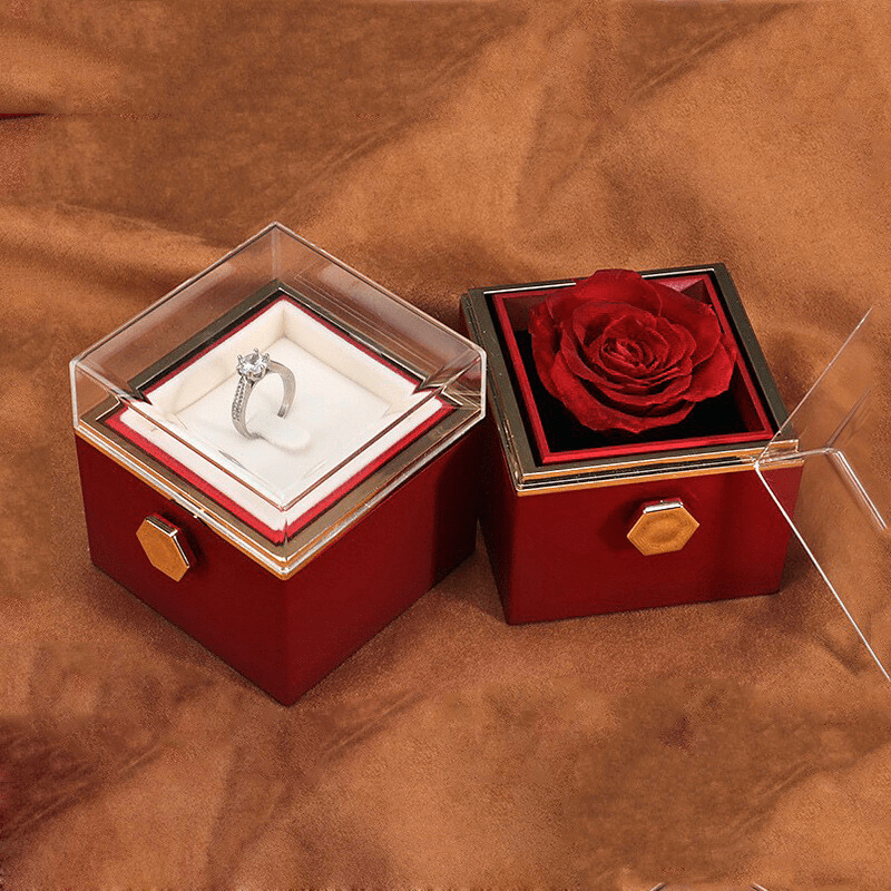 Boîte à Bijoux Ovale En Verre Gravée Rose - 11,7x10,5x5,5 Cm - Occasion Parfait État