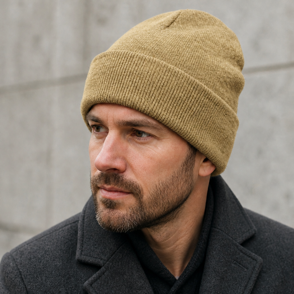 Des Finitions Exemplaires - Bonnet Homme Doublé Satin en Maille à Revers