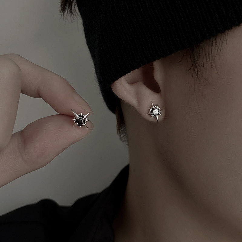 Boucles d'oreilles homme étoile 12mm bijoux masculins