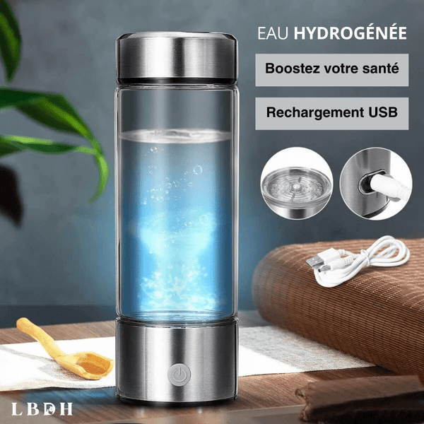 BOUTEILLE IONISEUR EAU HYDROGÉNÉE RECHARGEABLE