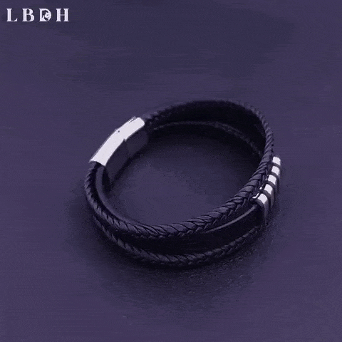 Les trois finitions du bracelet homme cuir luxe, argent, argent et noir, or et noir
