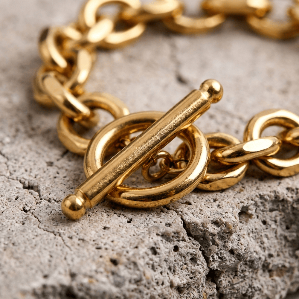 Des Finitions Exemplaires - Bracelet Gourmette Homme Fermoir Bascule Acier Inoxydable