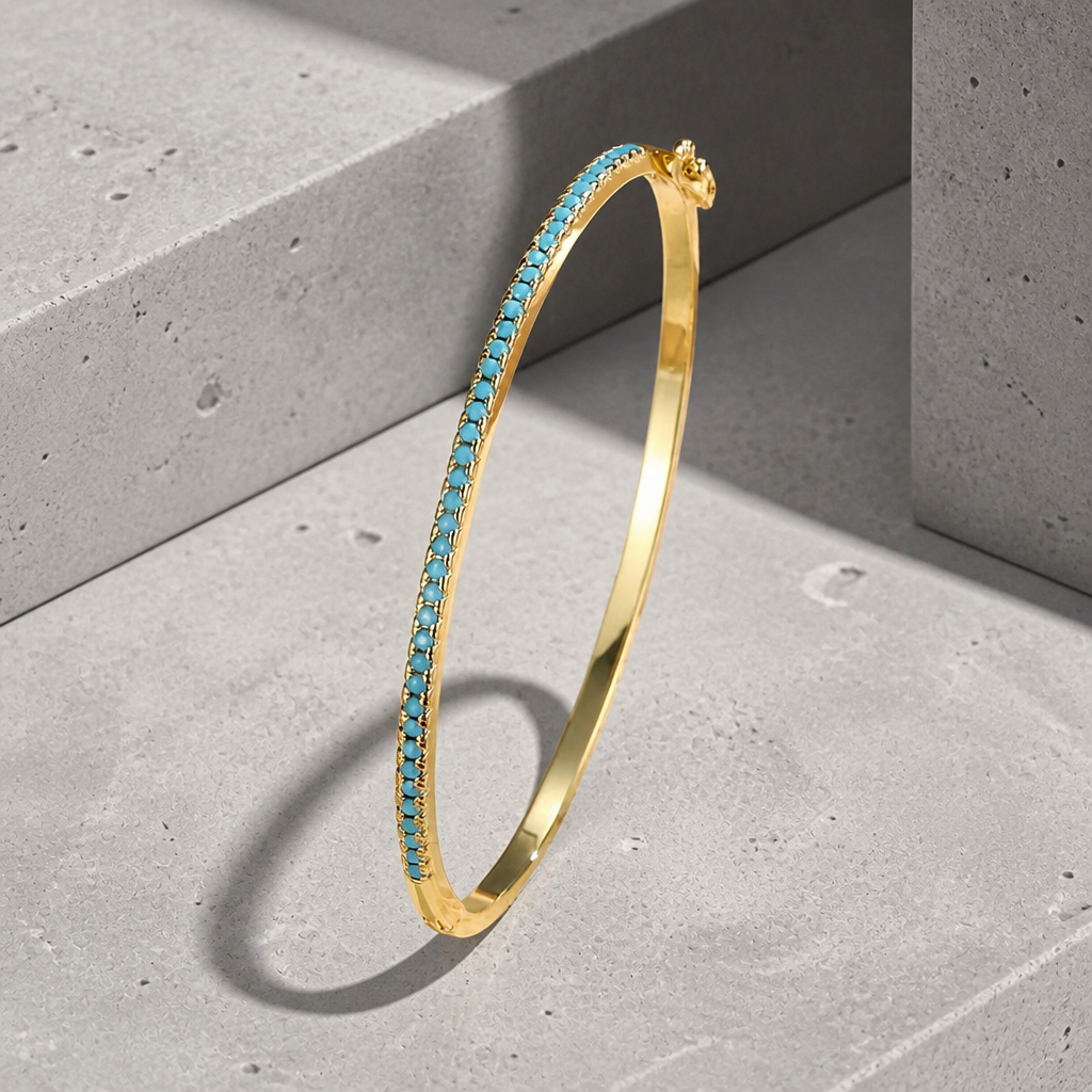 Des Finitions Exemplaires - Bracelet Homme Discret, Jonc Fin Doré à Pierres Bleues
