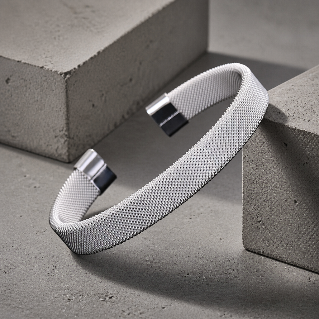 Bracelet Homme Élégant en Maille Milanaise Argenté
