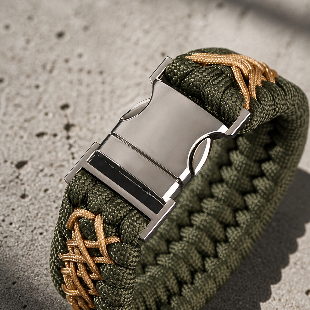 Des Finitions Exemplaires - Bracelet Homme Sport en Paracorde Tressée et Boucle Clip