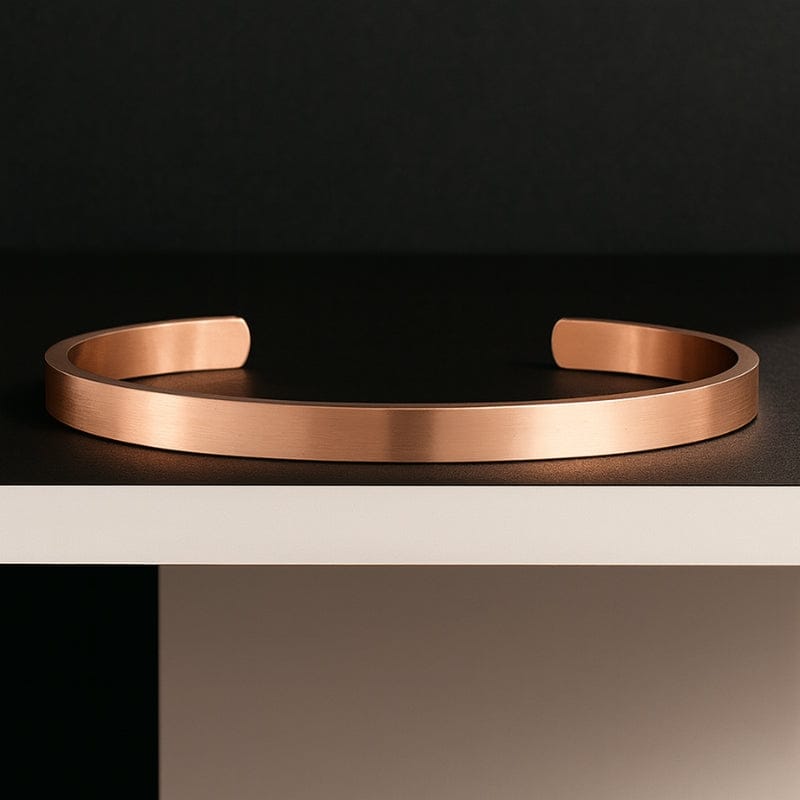 Bracelet jonc homme à graver en finition or rose