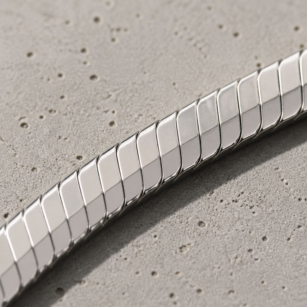Des Finitions Exemplaires - Bracelet Snake Argent Homme, Maille Serpent Fine