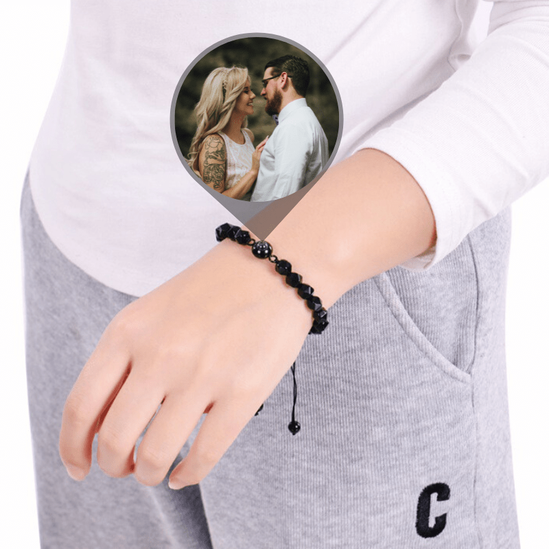 Bracelet Photo en Perles Personnalisé