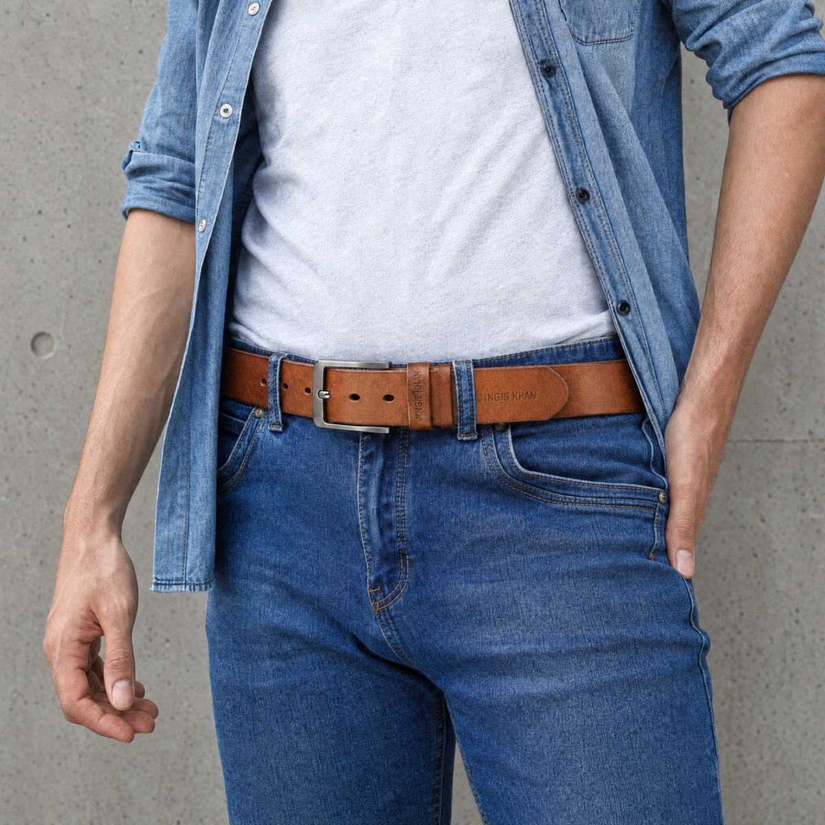 Des Finitions Exemplaires - Ceinture Grande Taille Homme Jusqu'à 140 cm, Cuir Vieilli