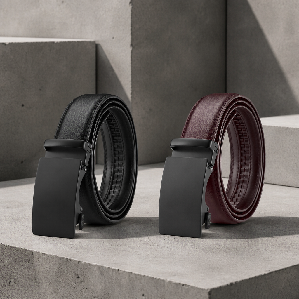 Des Finitions Exemplaires - Ceinture Sans Trou Homme en Cuir, Boucle Automatique