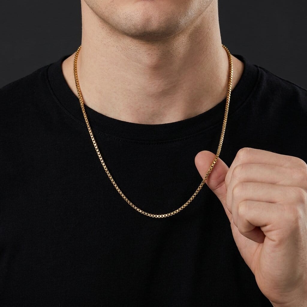 Des Finitions Exemplaires - Chaîne Fine Homme Maille Carrée Acier Inoxydable