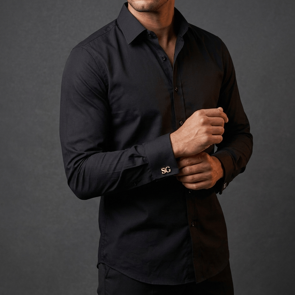 Chemise Homme Poignets Mousquetaires Col Français