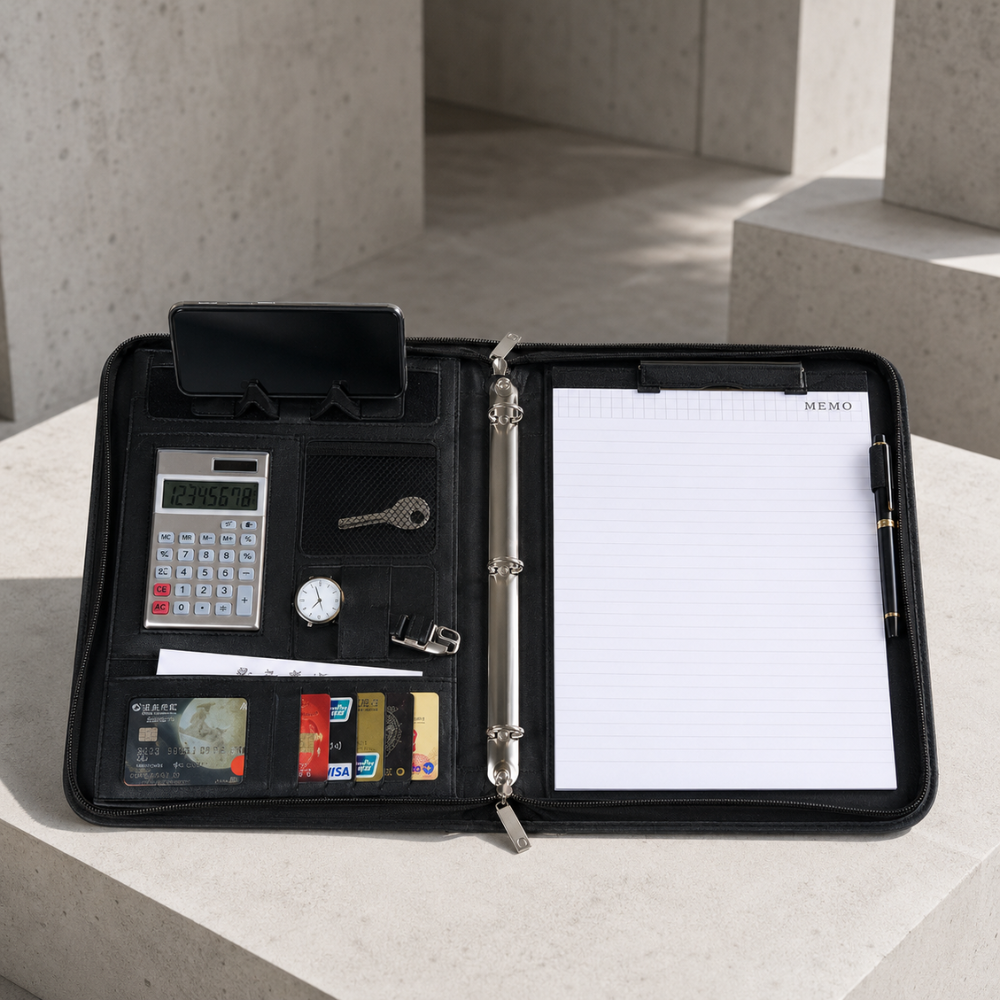 Des Finitions Exemplaires - Classeur Porte-Document A4 à Anneaux et Poignée