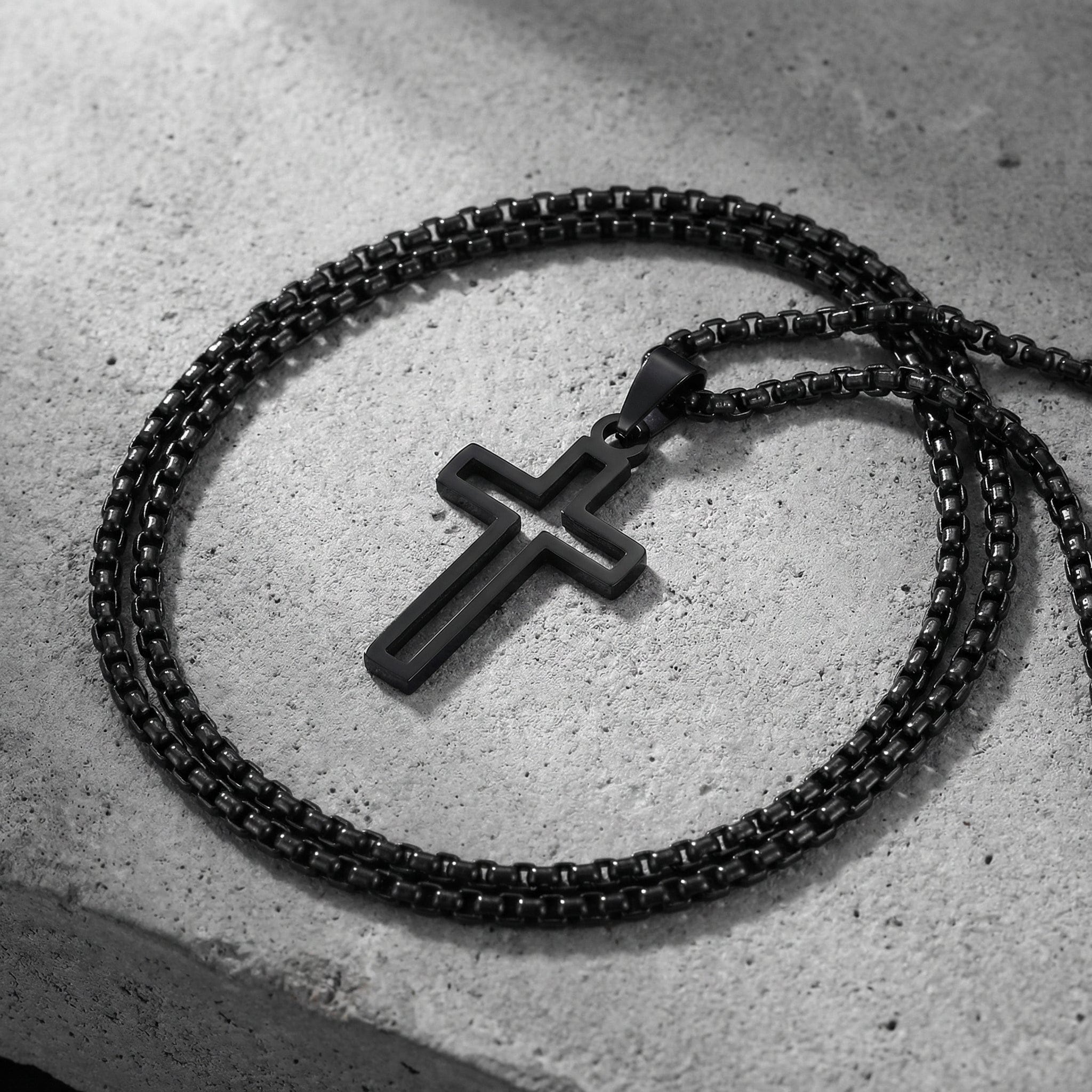 croix catholique noire