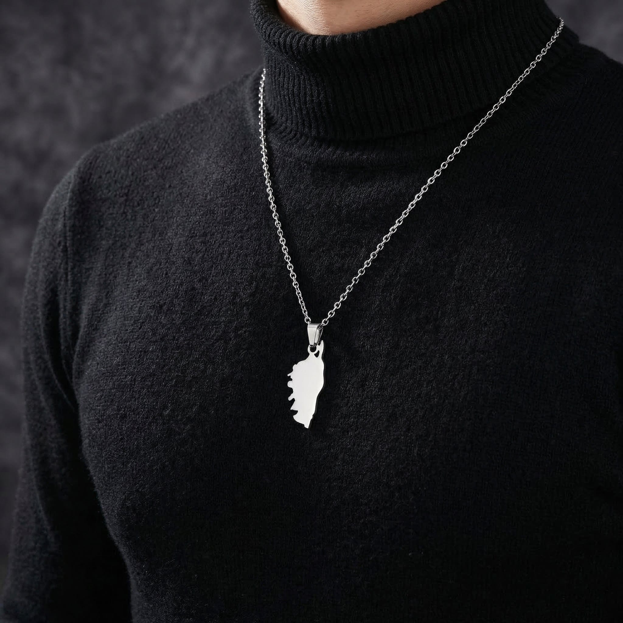 pendentif homme original corse argent 
