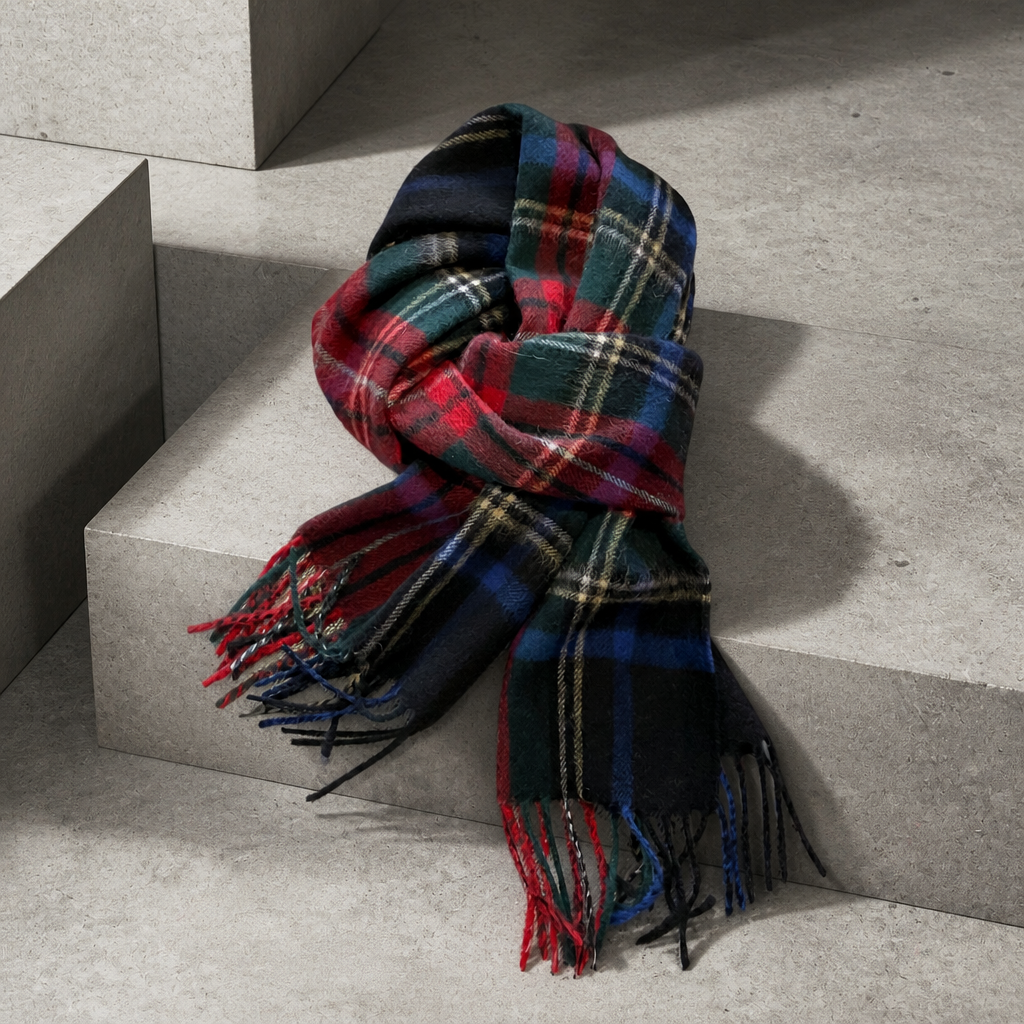 Écharpe Coton et Laine Homme, coloris rouge