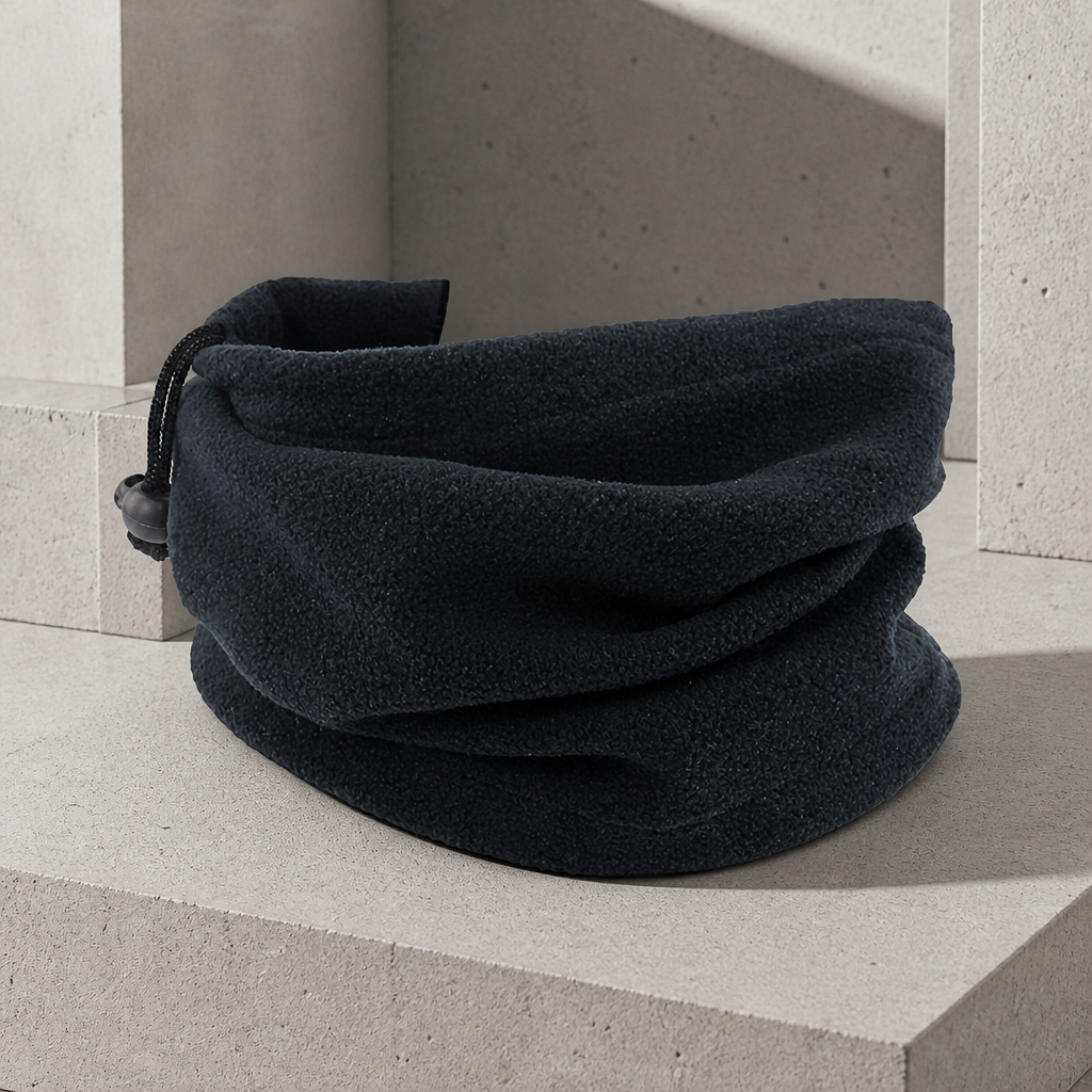 Écharpe Tour de Cou Homme en Polaire, coloris noir