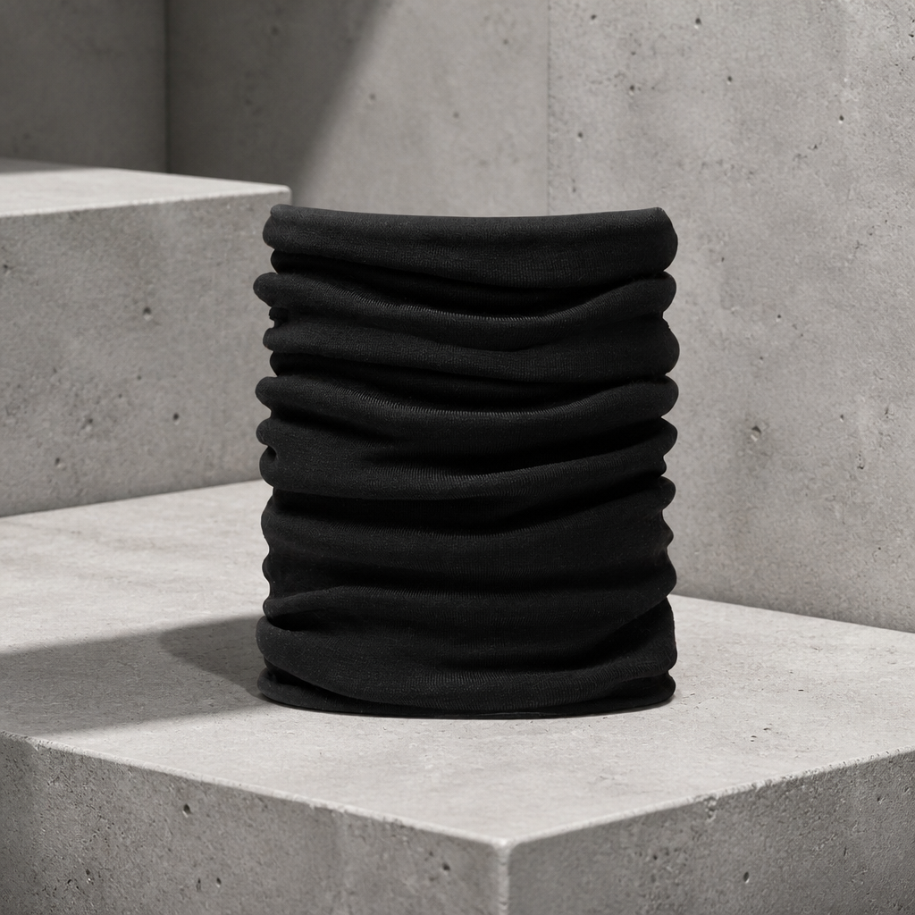 Écharpe Tube Homme en Coton, coloris noir