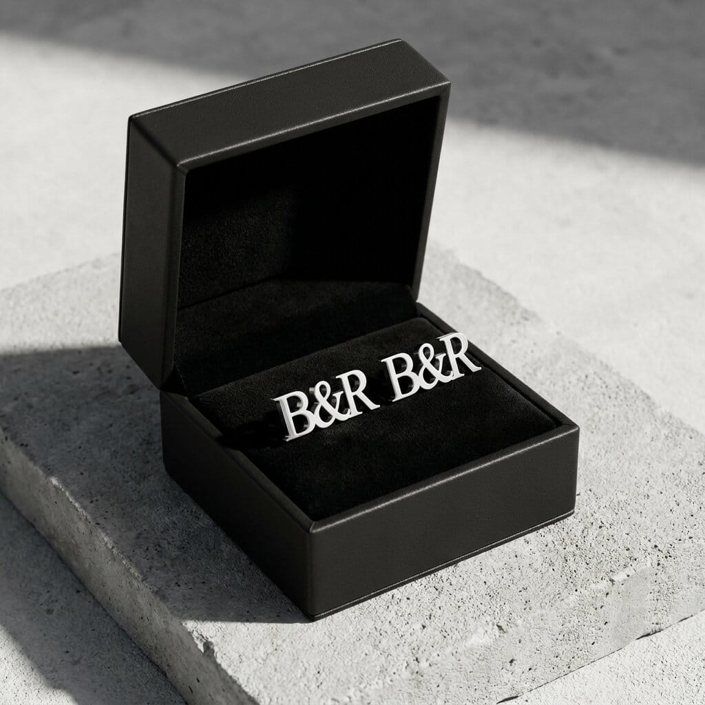 Des boutons de manchette travaillés à la main - Boutons de manchette mariage personnalisés