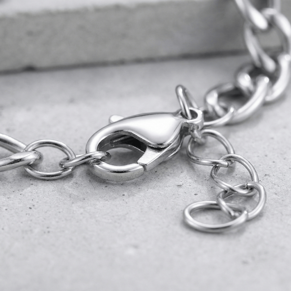 Des Finitions Exemplaires - Gourmette Homme Argent Prénoms Gravés Personnalisable