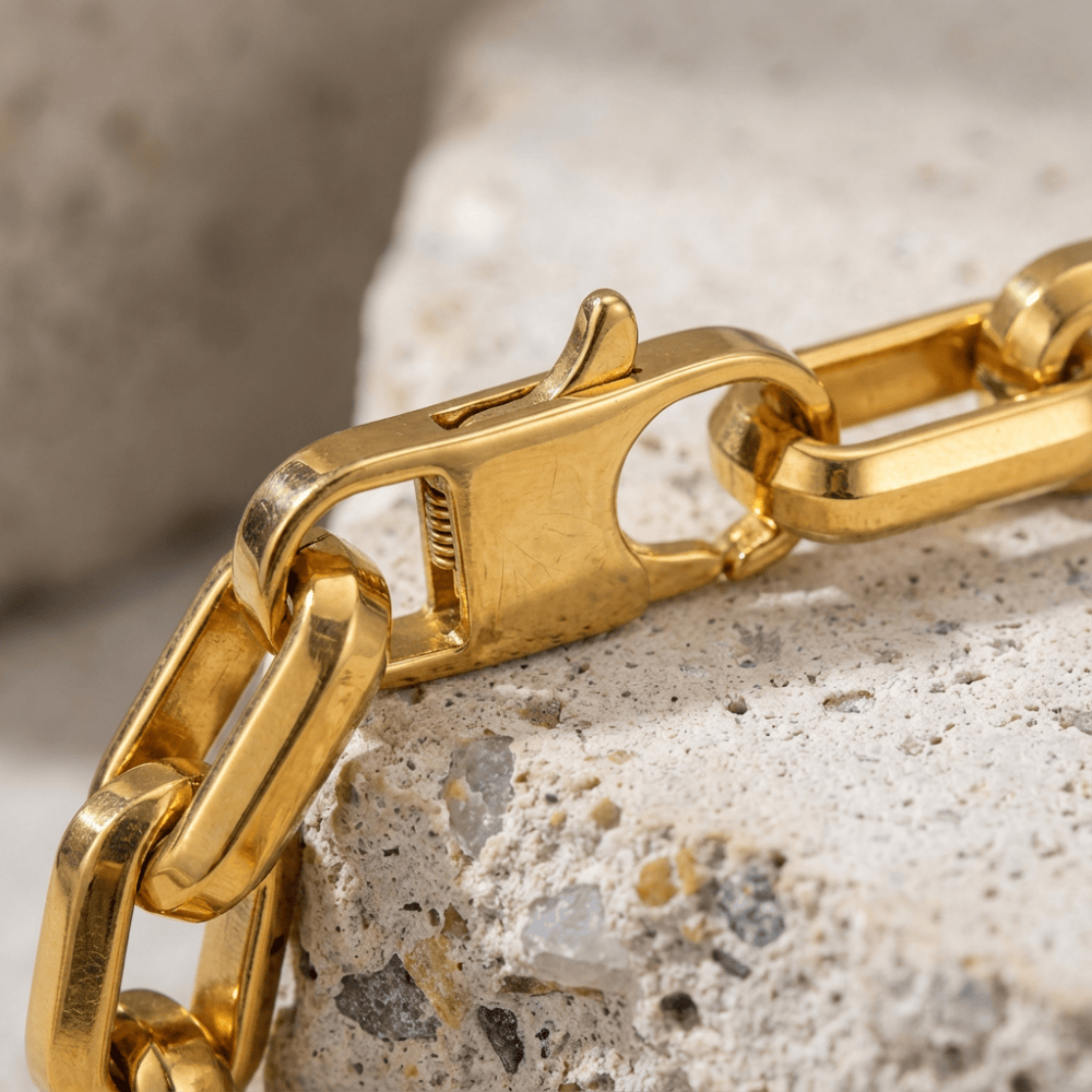 Des Finitions Exemplaires - Bracelet Gourmette Homme Gros Maillons en Acier