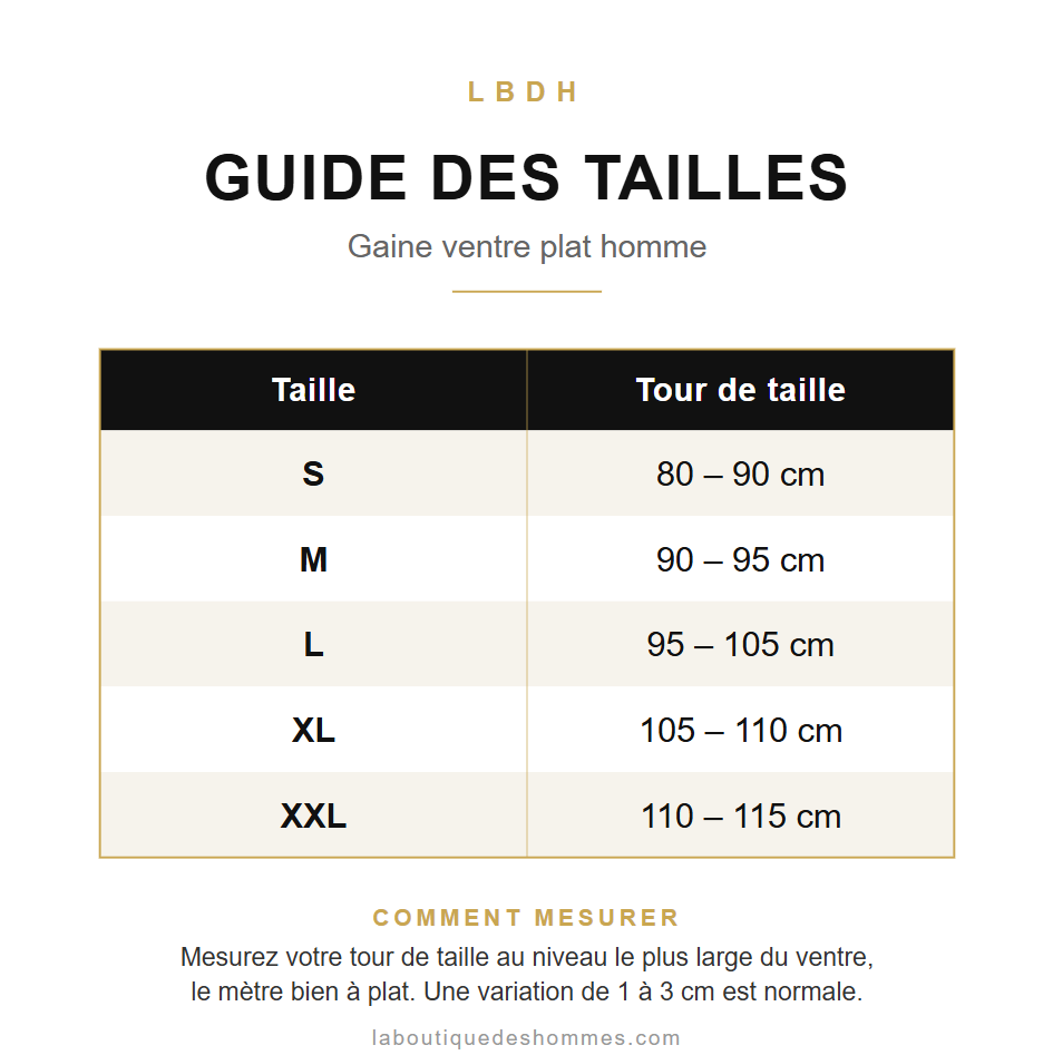 GAINE HOMME VENTRE PLAT