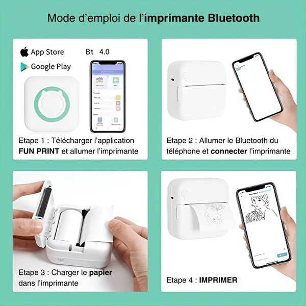 Imprimante Photo Portable Bluetooth – La Boutique Des Hommes