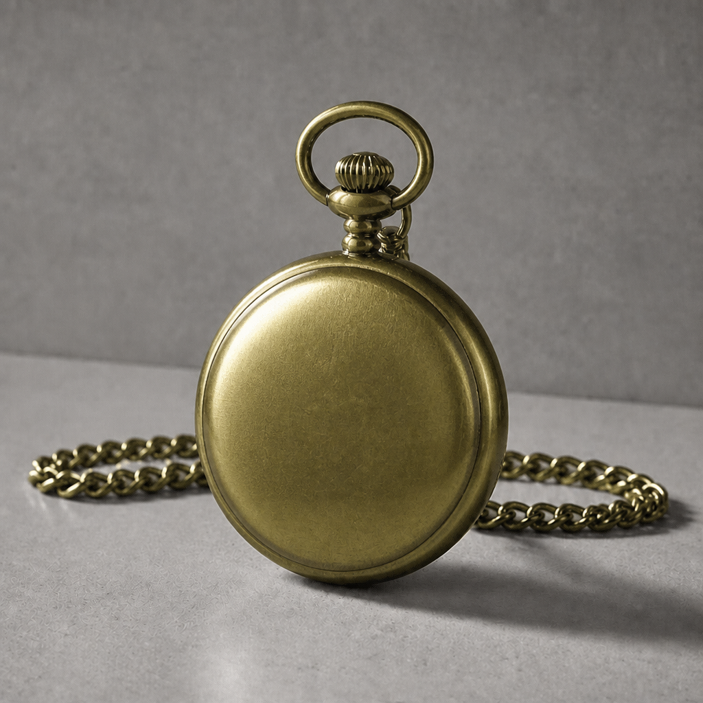 Dos satiné de la montre à gousset moderne homme bronze