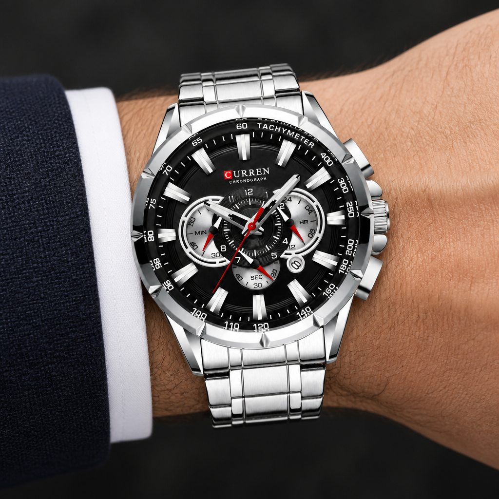 Des Finitions Exemplaires - Montre Bracelet Acier Homme Chronographe, modèle Raoul