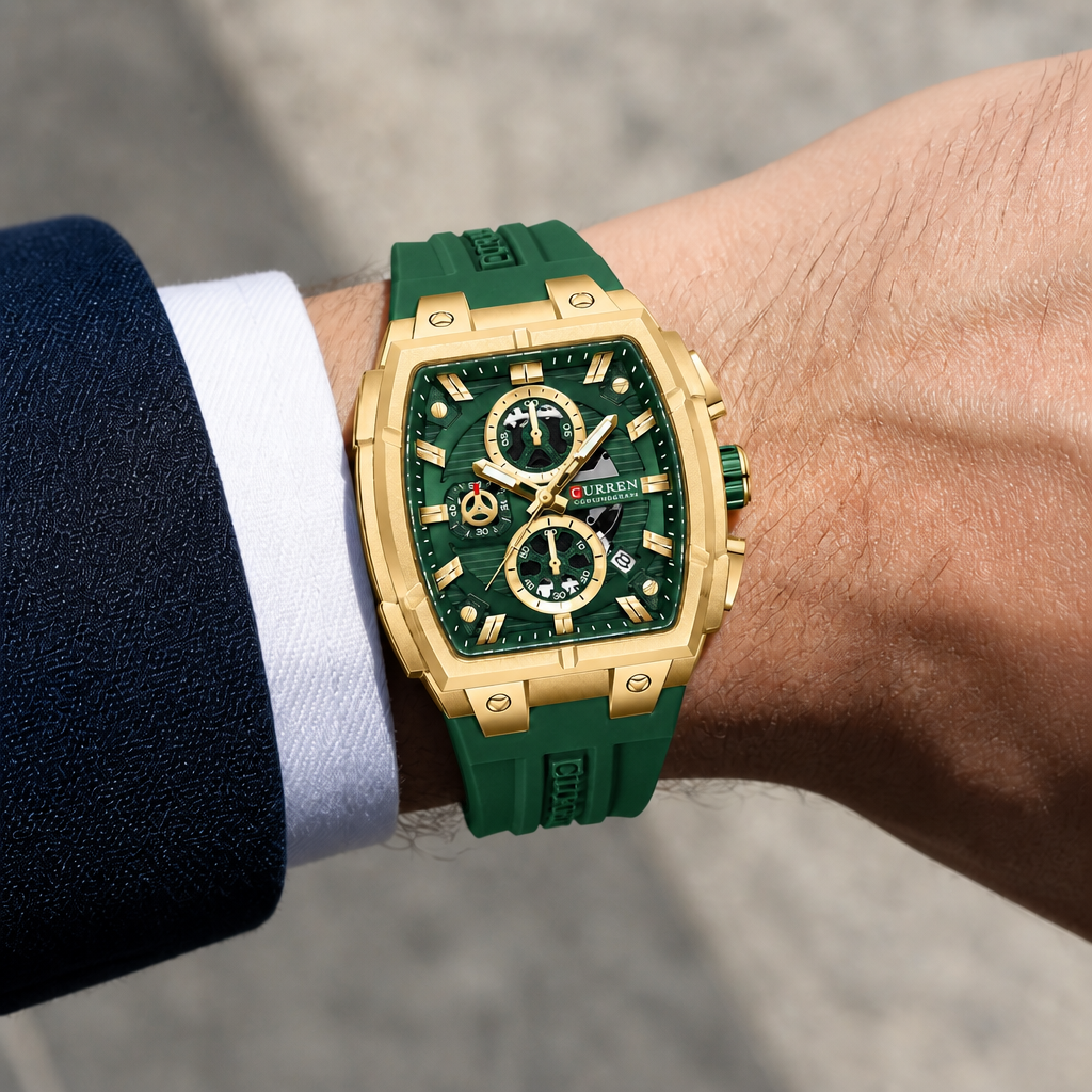 Des Finitions Exemplaires - Montre Tonneau Homme Chronographe à Quartz, modèle Hector