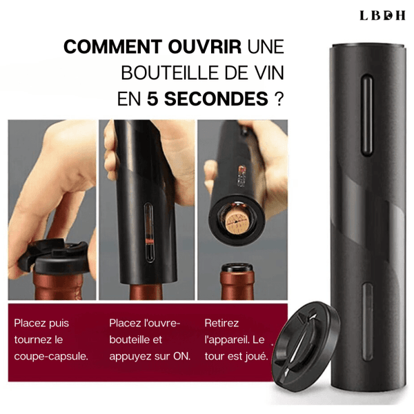 Ouvre-bouteille électrique - Pour ouvrir facilement toutes sortes